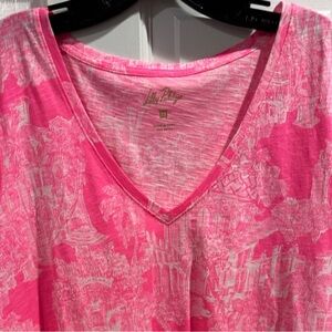 EUC Lilly Pulitzer Pink V-Neck Top